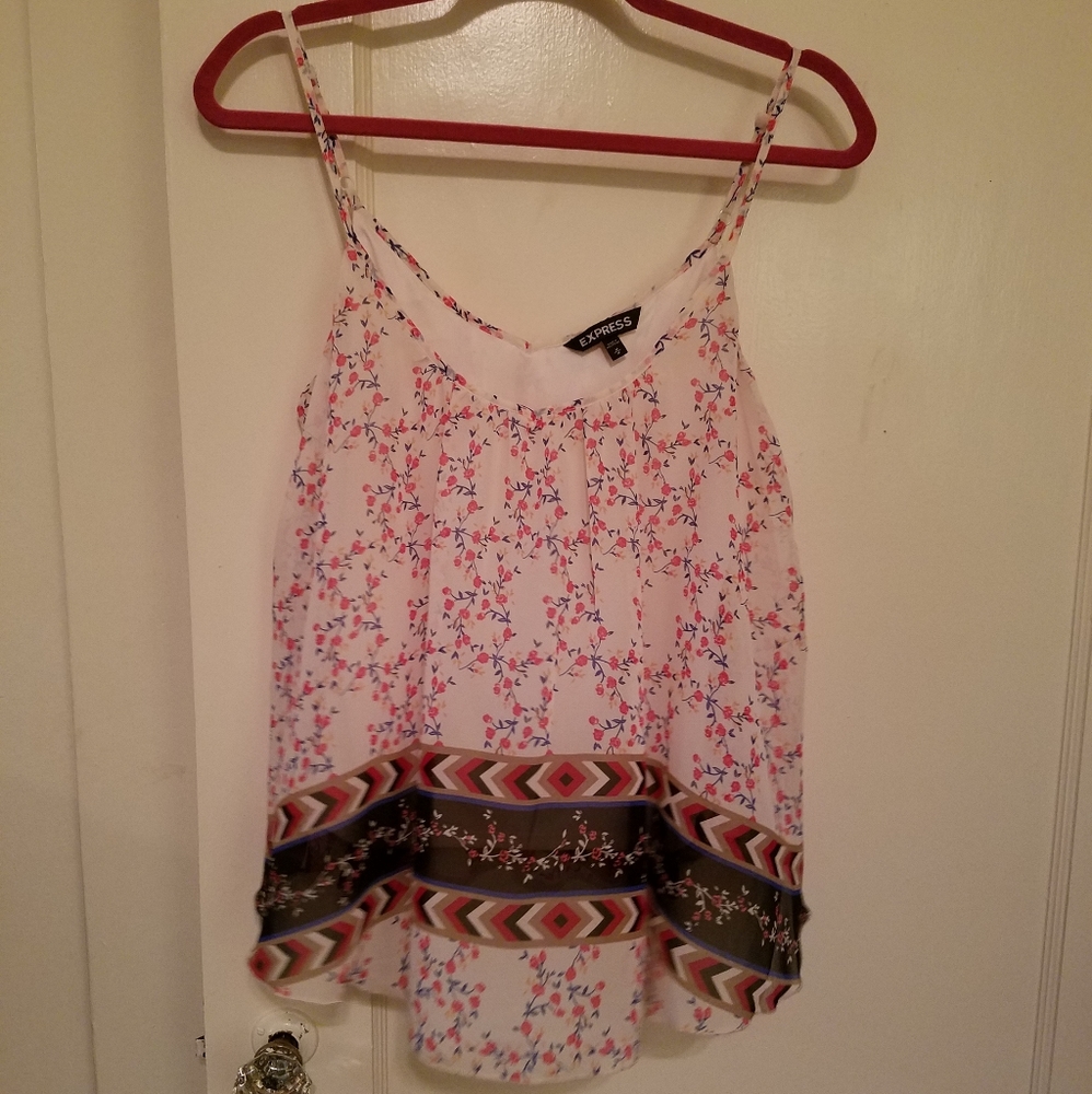 Express tank with a fun floral pattern